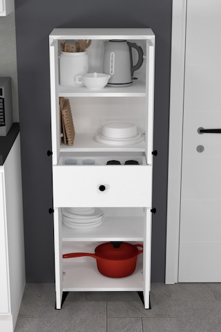 Zümra Kapaklı Ve Çekmeceli Mutfak Dolabı Beyaz