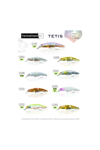 Nanıwaosakashı Tetıs 70mm 9.6g Sınkıng Maket Balık