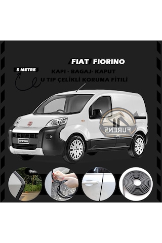 Fiat Fiorino Oto Araç Kapı Koruma Fitili 5 Metre Parlak Siyah Renk