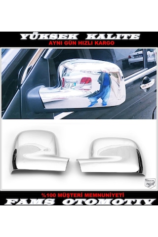 Vw Caddy Krom Ayna Kapağı 2 Prç. 2004-2015 Paslanmaz Çelik