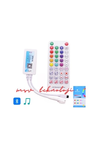 12v 10 Metre Silikonlu Amimasyonlu 5050 Smd Pixel Şerit Led Sp611e Kumandalı 5a Adaptörlü Ip65 Set