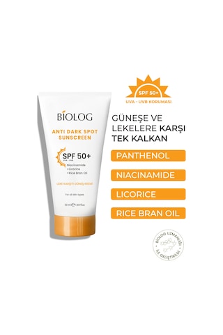 Biolog Leke Karşıtı Güneş Kremi Spf 50 50 ML
