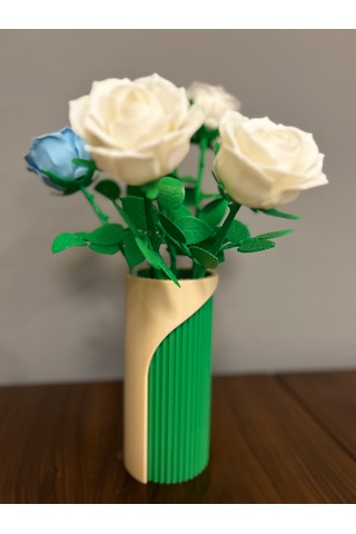 Vazo Dekoratif 3d Yeşil -ten Rengi