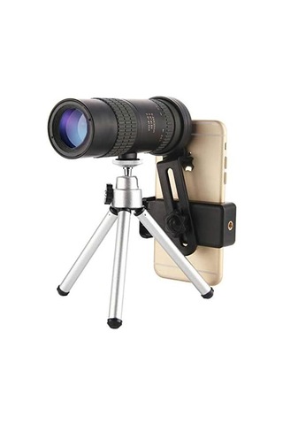 Teleskopik Tripodlu Monoküler, 10-30 Zoom Cep Telefonu Kamera Mini Teleskop