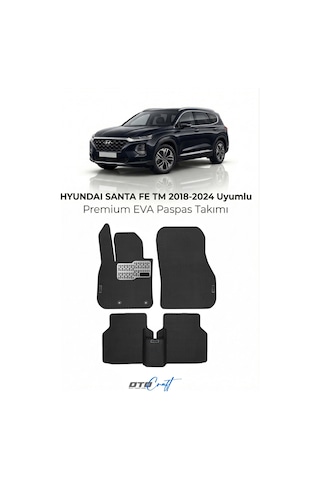 Hyundai Santa Fe Tm 2018-2024 Araca Özel 3d Havuzlu Eva Paspas Tam Set 5 Parça