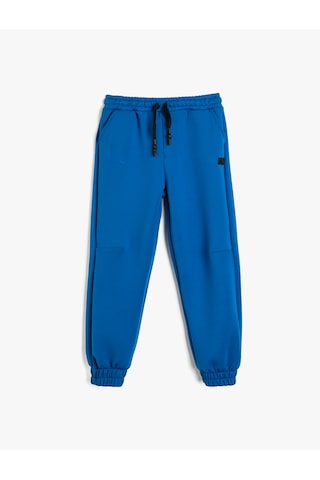 Koton Jogger Eşofman Altı Cep Detaylı Beli Bağlamalı Saks 5wkb40111tk Saks Mavi