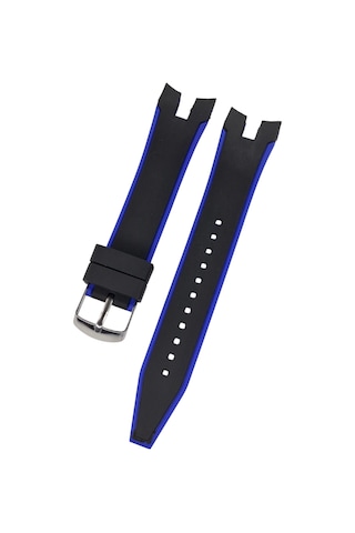 Seiko Sportura Snae91 Uyumlu Silikon Saat Kordonu Siyah