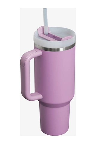 Stanley Kişiselleştirilebilir Quencher Pipetli Paslanmaz Çelik Vakum Yalıtımlı Termos Bardak 1.18 L Özel İsimli Lila