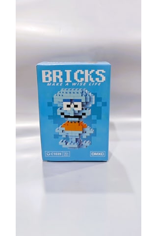 Twins Stars Bricks Squidward Figür 3d Yapboz Puzzle Yapı Taşları Bricks Karakter Figürü