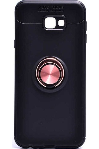 Samsung Uyumlu Galaxy J4 Plus Kılıf Zore Ravel Silikon Kapak Siyah-Rose Gold