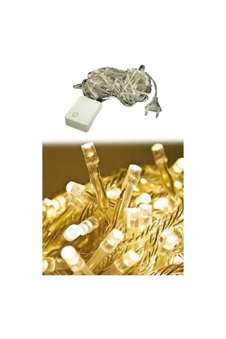 10 Metre 100 Ledli 8 Fonksiyonlu Yılbaşı Süsü Dekor Led Işık Gün Işığı