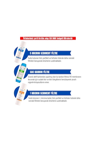 Su Arıtma Filtresi – Açık Kasa 3’lü Ön Filtre