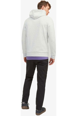 Jack & Jones Kapüşonlu Gri Melanj Erkek Sweatshirt 12244219 001