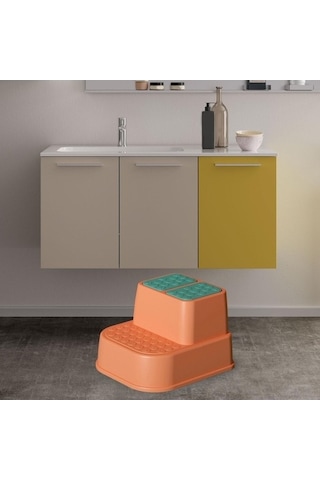 Flybuy Bosphorusboutique Çocuk Basamaklı Tabure - Multiuse Oyun Odası Sit - Yürümeye Başlayanlar İçin Kaymaz Ve Su Geçirmez Diğer