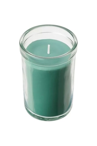 Hedersam Bardakta Çimen Kokulu Mum Açık Yeşil 20 Saat Açık Yeşil