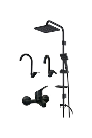 Armour Armatür Siyah Banyo Batarya Seti Siyah Duş Seti Siyah Banyo Batarya Seti Siyah Lavabo Ve Mutfak Bataryası Siyah,sfarst001re Sku: Smgstk155988ad35