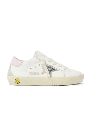 Golden Goose Çocuklar Için Süper Yıldız Deri Spor Ayakkabıları Beyaz