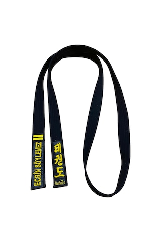 Refleks Taekwondo 1.kalite Sarı İsim Nakışlı 2.dan Siyah Kuşak Siyah