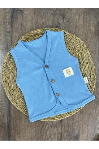 Bebicix 3'lü Yelek Seti %100 Organik Pamuk Mevsimlik Unisex Yesil