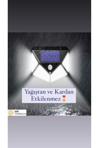 Solar Bahçe Lambası 100 Ledli Sensörlü Solar Lamba Güneş Enerjili Bahçe Aydınlatma
