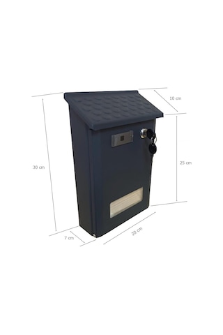 Akşan Metal Çatılı İlan Posta Kutusu Dış Mekan Antrasit