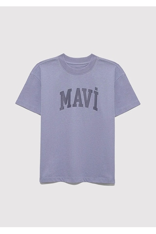 Mavi Logo Baskılı Mavi Kız Çocuk M7610385-88095 Mavi