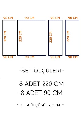Geniş Tasarım Hazır Kesim Çıta Anka174 24,80 Metre