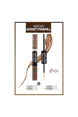 Note Cosmetics Brow Addict Fix&Fill Kaş Farı ve Maskarası 2'si 1 Arada - 01 Dark Blonde