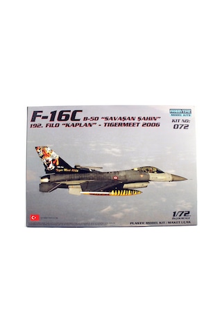 Hobbytime 072 1/72 Ölçek, F-16c B-50 Savaşan Şahin, Tigermeet 2006, Kaplan 192.filo, Savaş Uçağı Plastik Model Kiti-59401