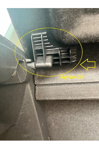 Ayyüce 3d, Vw Tiguan Bagaj Pandizot Pimleri, 2x, Siyah 001
