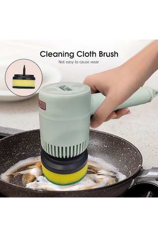 İflashdeal Elektrikli Temizleme Fırçası Ev Temizleme Fırçası Elektrikli Kablosuz Temizleme Fırçası El Temizleme Fırçası Mutfak Banyo İçin Çok Fonksiyonlu Temizleme Fırçası