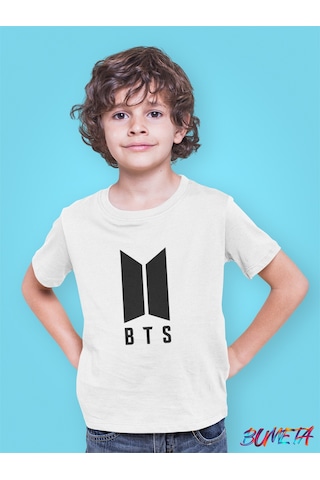 Bumeta Bts Army K-pop Baskılı Çocuk Tişört 3'lü Set Beyaz