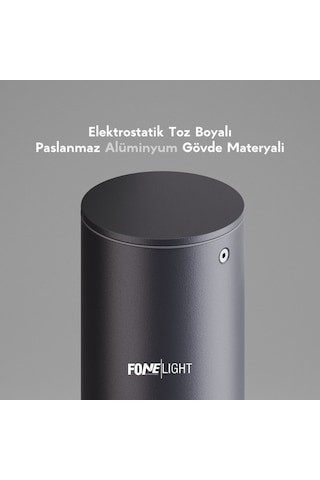 FoneLight Velora 80 cm LED Bahçe Aydınlatma Direği Antrasit Alüminyum IP65 Peyzaj Yürüyüş Yolu Aydınlatması 3000K