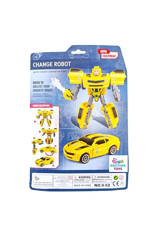 Transformer Bumble Bee Robota Dönüşen Oyuncak Robot Araba Sarı