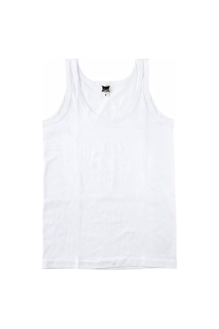 6'Lı Tutku Çocuk Erkek Garson Boy Ribana Atlet (13-14 Yaş)Tec0125 Beyaz