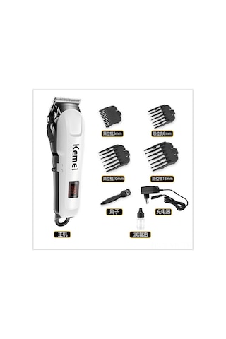 Vkemall Keme Şarjlı Saç Kesme Makinesi Km-809a - Lcd Ekranlı, Avrupa Standartlarına Uygun