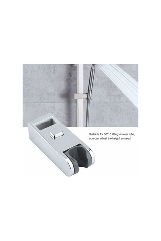 Krom Plastik Ayarlanabilir Yükseklik Kare Duş Sürgülü Bar Değişimi Diğer