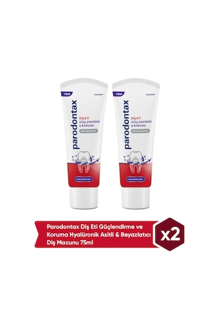 Parodontax Diş Eti Güçlendirme Ve Koruma Hyalüronik Asitli & Beyazlatıcı Diş Macunu 2 x 75 ML