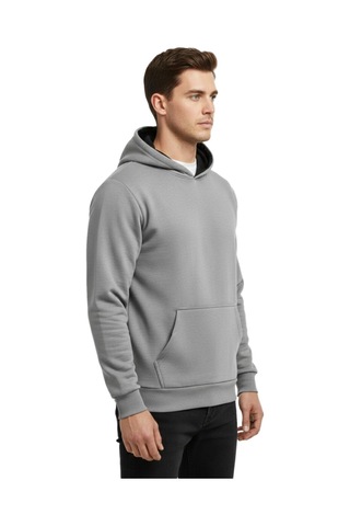 Baglan Erkek Gri Kapüşonlu Sweatshirt Bgl-st05196 Gri