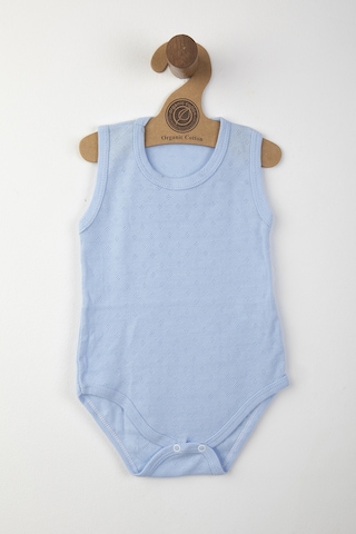 Baby Shez %100 Pamuk Organik 3'lü 0-3 Yaş Çıtçıtlı Yenidoğan Kız Erkek Bebek Çocuk Body Zıbın Atlet Terletmez Klimalı Kumaş Mavi