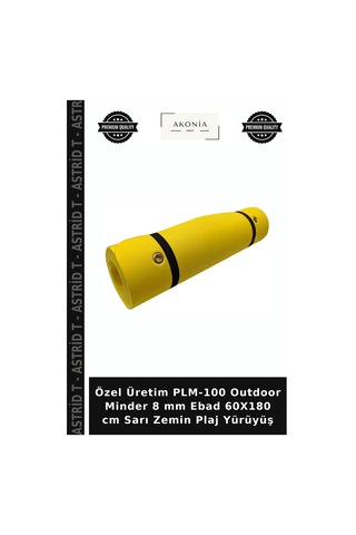 Özel Üretim Plm-100 Outdoor Minder 8 Mm Ebad 60x180 Cm Sarı Zemin Plaj Yürüyüş