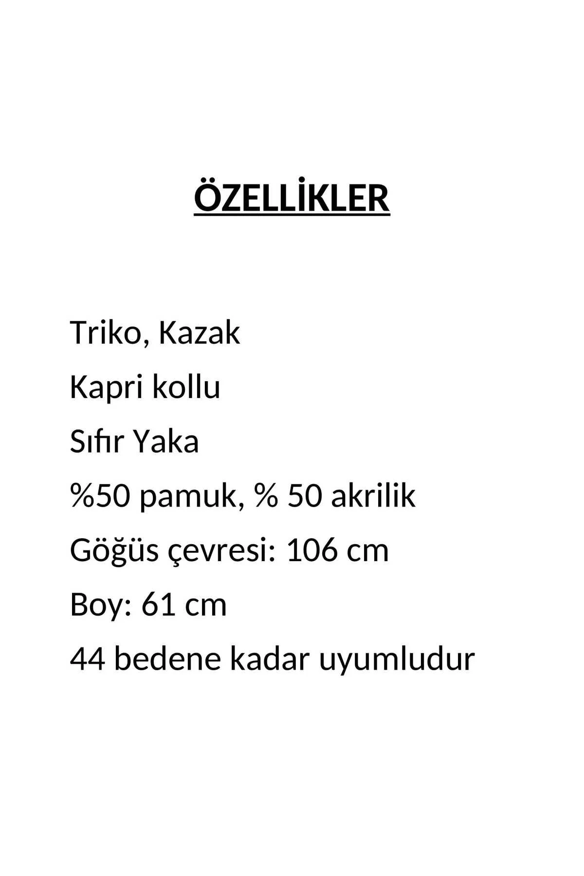 Anne Moda Ankara Üstün Kalite, Standart Beden, Kapri Kollu, Pamuk-akrilik Karışımı, Şık, Triko Kazak/bluz Siyah