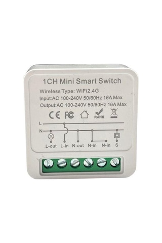 Smart Tuya Wifi Röle Devresi 1 Kanal 110-240v 16a 1 Adet