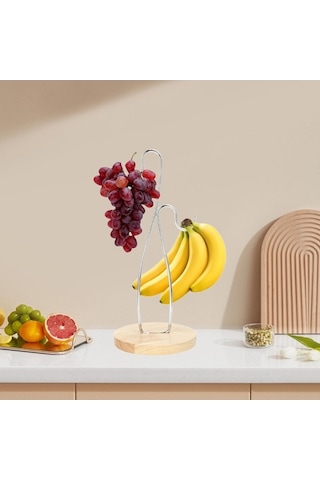 Pazly Suntek Ahşap Muz Tutucu Depolama Ekranı - Mutfak Ve Yemek Masası Düzenleyici Odun