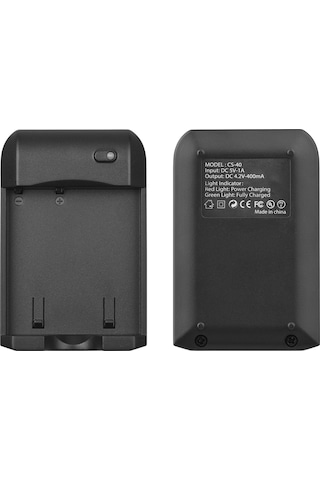 Geeksen Np-40 Şarj Cihazı Ve 2 Adet 800mah Pil - Usb Şarj Kablolu, Led Göstergeli