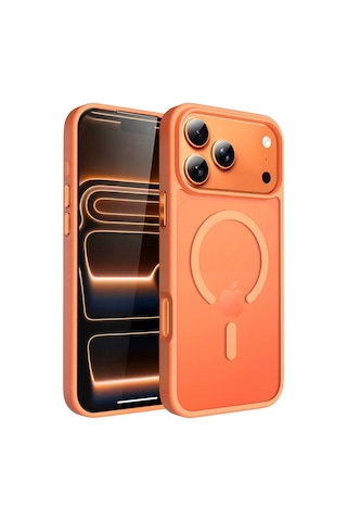 Ps iPhone Uyumlu 17 Pro Max Mist Serisi Magsafe Kılıf - Turuncu