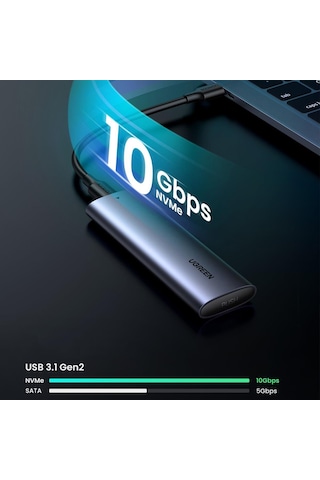 Ugreen M.2 Nvme Ssd Type-C 3.1 Gen2 Pcıe M-Key M+B Key Disk Kutus