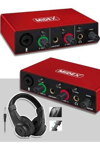 Tr Glx-500 Pro-hd 2 Giriş 2 Çıkış Usb Stüdyo Ses Kartı, Kulaklık Ve Xlr Kablo