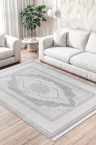 Elvey Home 7105 A.gri Modern Desen Doğal Taban Koridor Mutfak Çocuk Oturma Odası Salon Halı Yolluk 7105gri