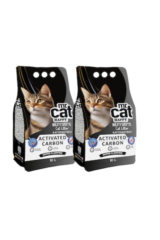 Mr. Cat Happy Aktif Karbonlu Kedi Kumu 2 x 10 L Mr. Cat Happy Aktif Karbonlu Kedi Kumu 2 x 10 L